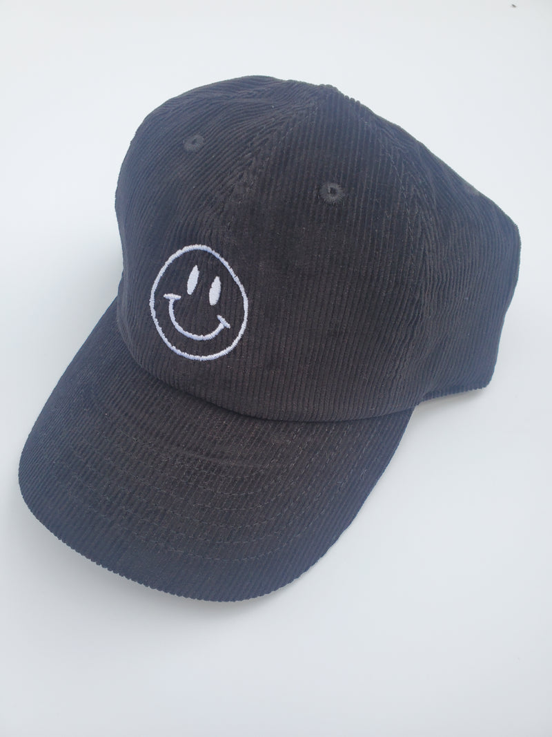 CORDUROY SMILEY FACE HAT
