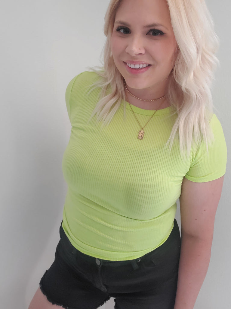 ROUND NECK RIBBED TOP