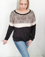 LEOPARD AND BLACK SWEATER