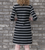 Black & Ivory Striped Dress